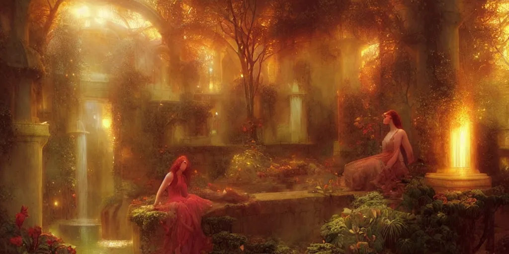 Image similar to Dimensional rain by Marc Simonetti and Delphin Enjolras and Pierre Auguste Cot