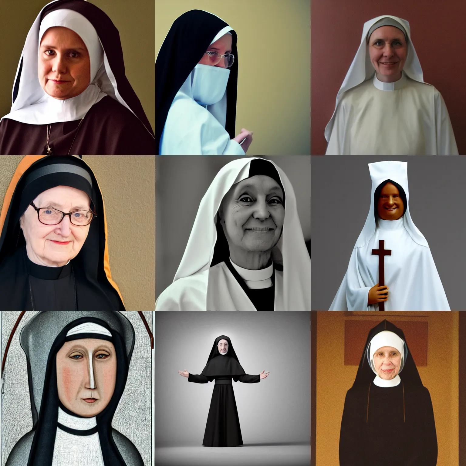Prompt: a nun