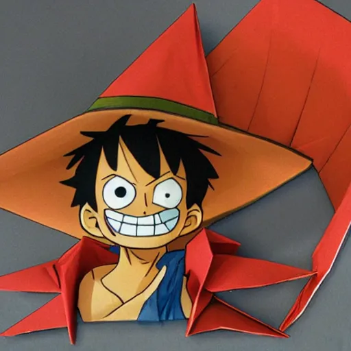 Image similar to origami luffy