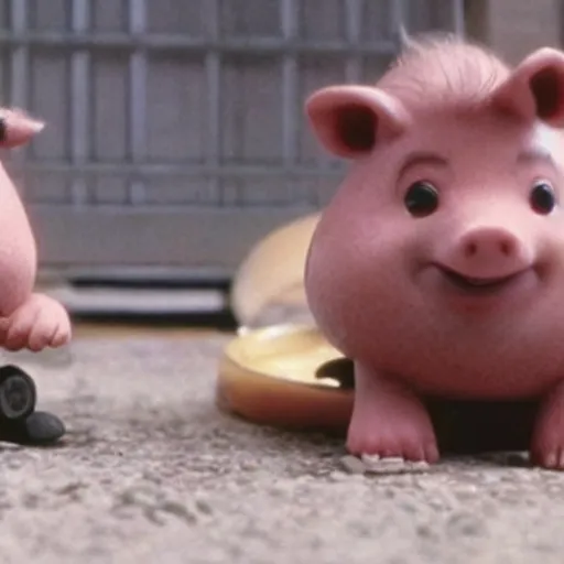 Prompt: a still of from the movie memento crossover with the movie porkies