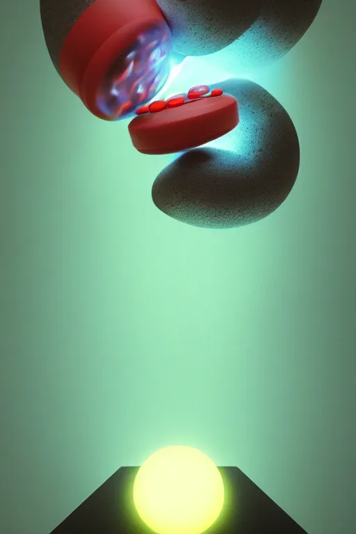 Prompt: pill floating with glowing liquids inside. third person, centered, 3d, studio lighting, intricate artwork by Tooth Wu and wlop and beeple. octane render, trending on artstation, greg rutkowski very coherent symmetrical artwork. cinematic, hyper realism, high detail, octane render, 8k