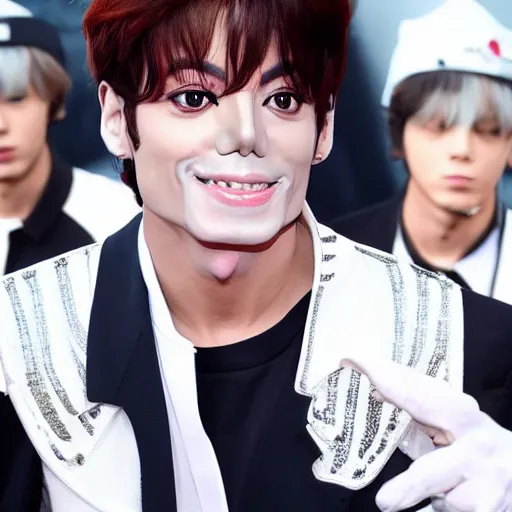 Image similar to michael jackson as jungkook from BTS