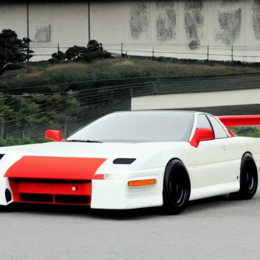 Image similar to 90s Japanese sports car in style of Hiroshi Nagai,