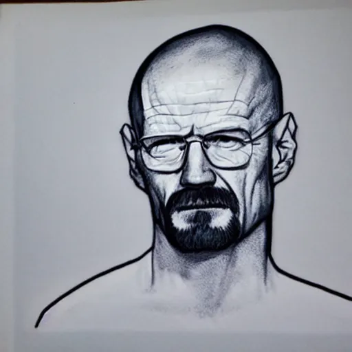 Image similar to walter white gigachad pose study