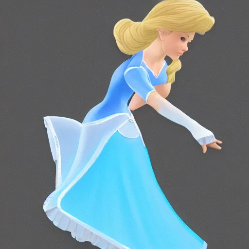 Prompt: Wii Fit Trainer dressed as Cinderella, realistic, artstation