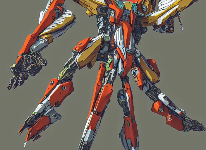 Prompt: vitruvian mecha, isometric concept gundam macross evangelion, illuminated features, ink outlines, detailed hatching, dramatic moonlit lighting, diagram specifications notations, by alex pardee, dan mumford, 3 d cg, octane rendered, futuristic, 2 k aesthetic, 4 k, highly saturated colors