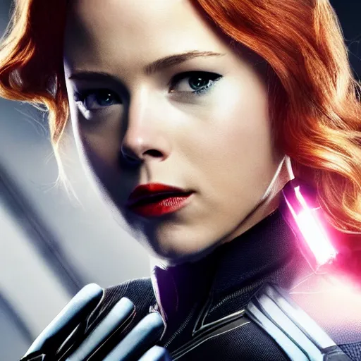 Prompt: Jennifer Lawerence as black widow, marvel cinematic universe, 4k