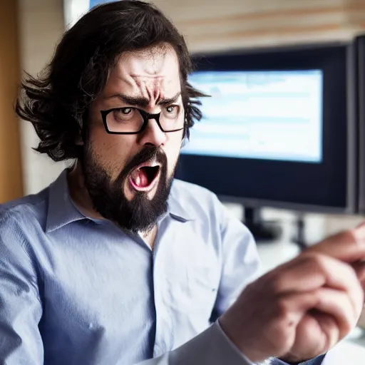 Prompt: software developer angry at automated test suite