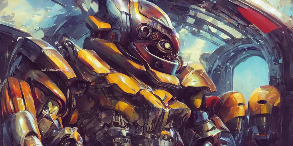 Image similar to character design scobolide scobolide whirlipede transformers rise of the beasts earth defense force tank beautiful biolight hdr cgi 4 k chrome car, alena aenami artworks in 4 k tribal robot helmet bumblebee artstation by jesper ejsing, by rhads, by feng zhu backpack ninja mask tripod collosus 2 0 2 3 megatron