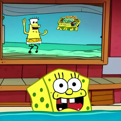 Prompt: a screenshot from the show spongebob