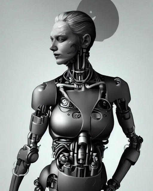 Image similar to woman with too many cybernetic arms, trending on artstation