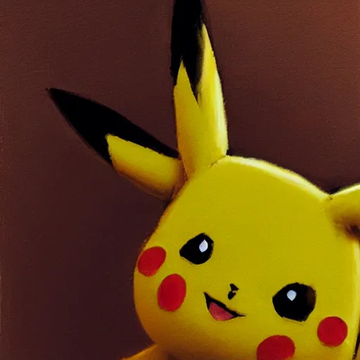 Image similar to close up of pikachu wearing latex, cinematographic shot, by daniel f. gerhartz