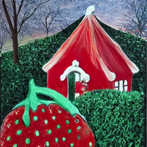 Image similar to a strawberry house