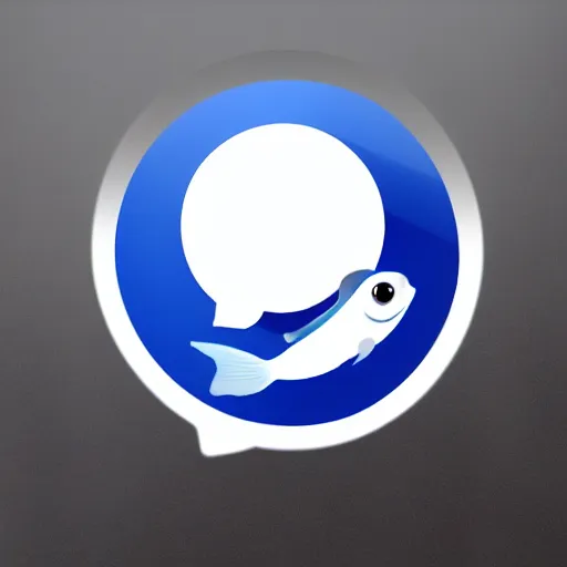 Prompt: web browser icon with a goldfish