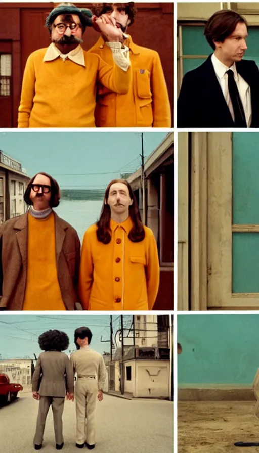 Image similar to the two complementary forces that make up all aspects and phenomena of life, by Wes Anderson,