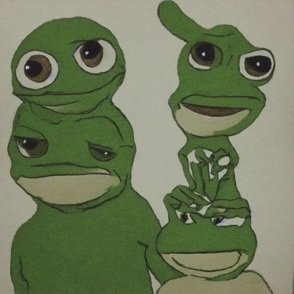 Prompt: pepe the frog meme