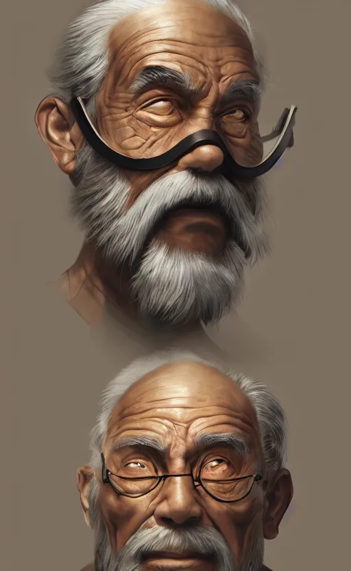 Prompt: old man doing with mask, do what we can, then leave it to god, non fiction, intricate, elegant, highly detailed, 8 k uhd, digital painting, artstation, concept art, matte, sharp focus, illustration, art by artgerm and paul lung and samuel silva