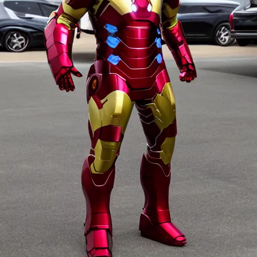 Image similar to Steve Harvey dressed as iron man