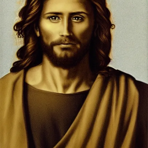 Prompt: Police sketch of Jesus Christ, detailed, headshot