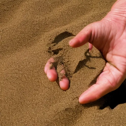 Image similar to desperate hand emerging from the sand