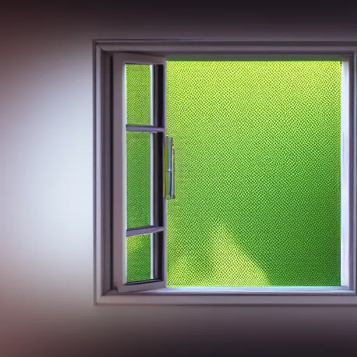 Prompt: 3 d rendered image of a hand opening window, fresh air blender 3 d keyshot unreal engine