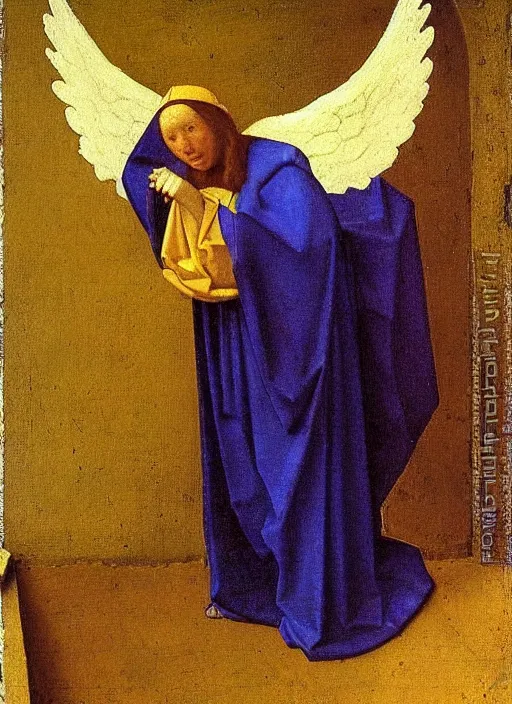 Image similar to angel wings, Medieval painting by Jan van Eyck, Johannes Vermeer