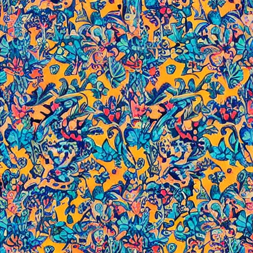 Image similar to a beautiful, symmetric floral pattern by james jean, multicolor, ultra high details, triade color scheme, # 2 2 3 3 e 6