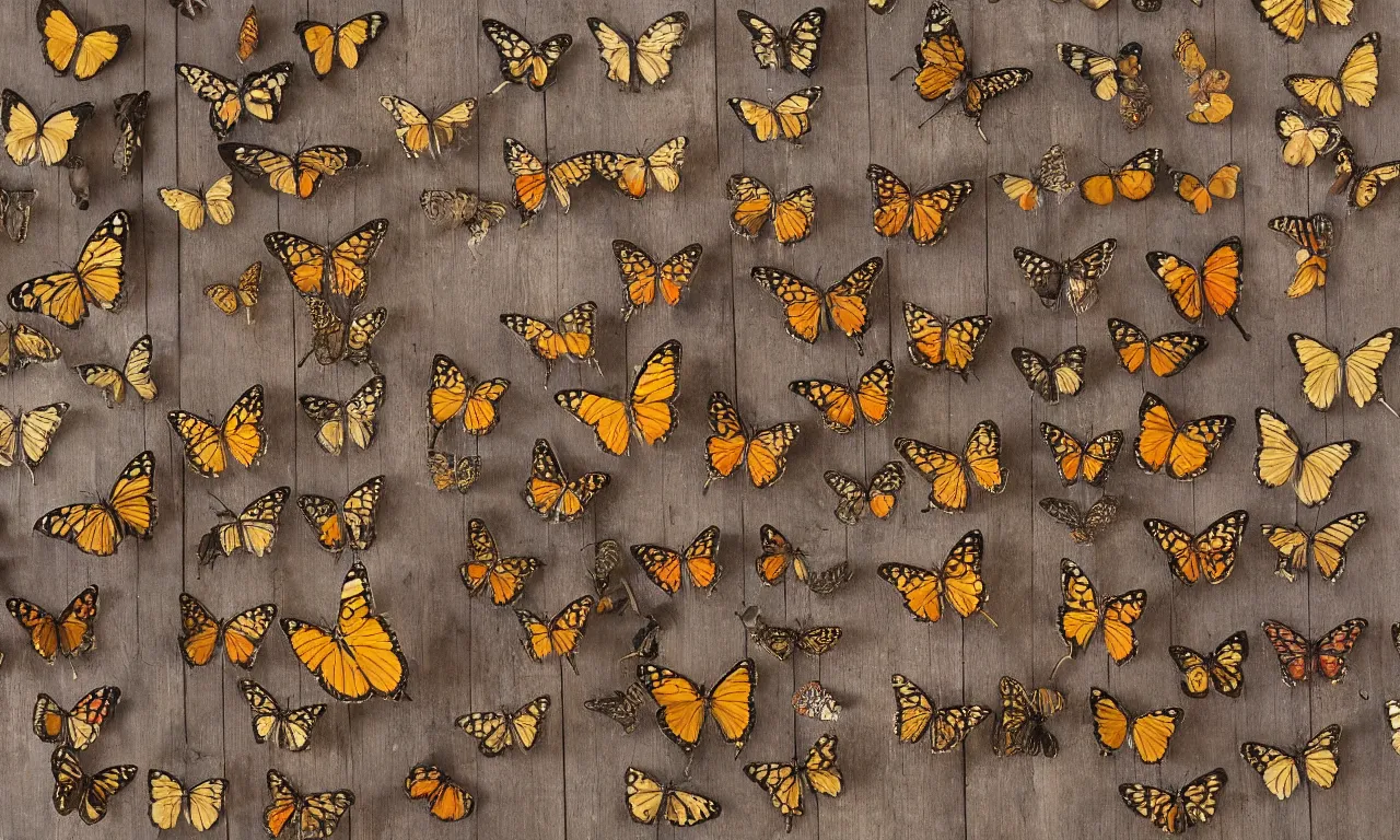 Prompt: close up image, taxonomy of butterflies in the style of carl linnaeus. specimen n mount in timber frame 8 k /