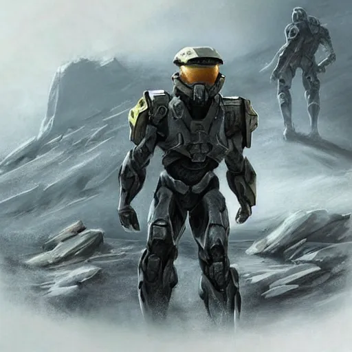 Prompt: concept art prometheus sequel meets halo, cinematic