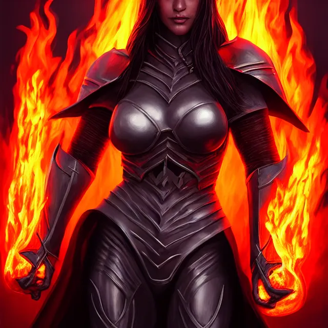 Prompt: hell knight with fire powers, highly detailed, 8 k, hdr, smooth, sharp focus, high resolution, award - winning photo, artgerm, photorealistic