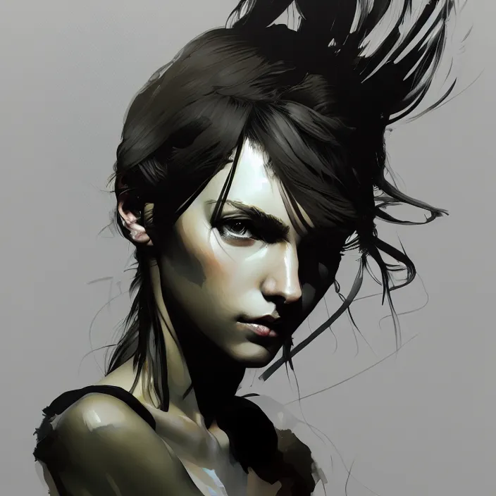 Prompt: painting of a portrait of a young woman full - body, highly detailed, digital painting, artstation, concept art, smooth, sharp focus, illustration, illustration by yoji shinkawa, 8 k