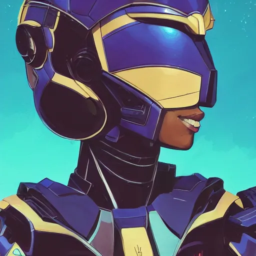 Image similar to a portrait of a stunning beautiful elite jessica jones gundam pilot, with an intricate, detailed, urban inspired hiphop afro futuristic helmet, vector behance hd jesper ejsing, rhads, makoto shinkai, lois van baarle, ilya kuvshinov, rossdraws, hd, 3 2 k, ilya kuvshinov, gustav klimt