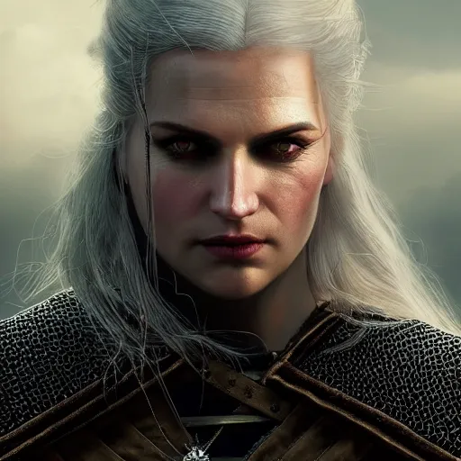 Image similar to witcher princess, posing heroically, heavenly, full body close-up shot, elegant, realistic character concept, high fantasy, light atmosphere, golden ratio, cinematic lighting, hyperdetailed, high resolution, insanely detailed and intricate, artstation, Marc Simonetti, Greg Rutkowski, octane render, 8k