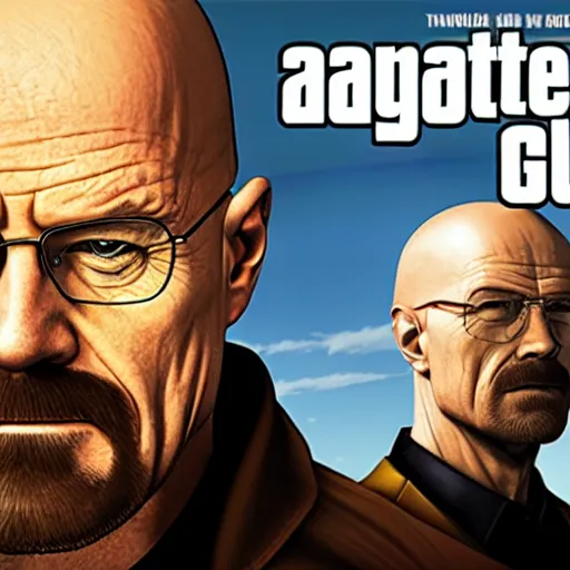 Image similar to walter white heisenberg on gta 5 cover,