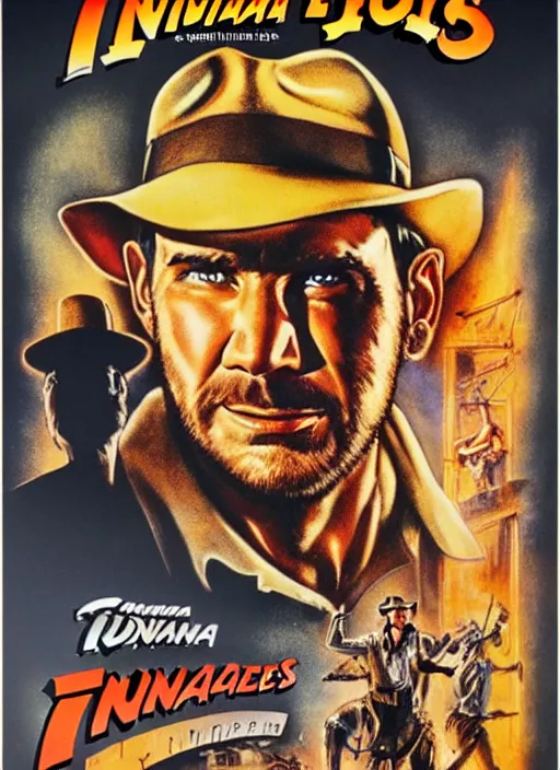 Image similar to 1 9 8 6 poster for indiana jones and the temple of boom
