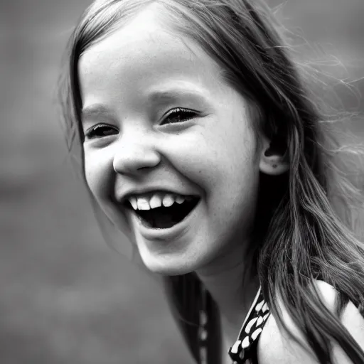 Prompt: repulsive redhead girl, smiling at camera, award winning photography, black and white,