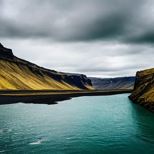 Image similar to a fjord in iceland