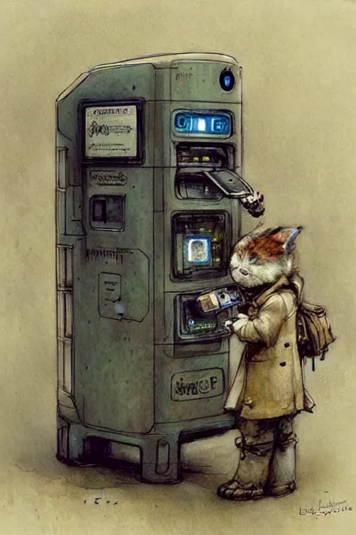 Image similar to ( ( ( ( ( 2 0 2 2 s robot vending machine. muted colors. ) ) ) ) ) by jean - baptiste monge!!!!!!!!!!!!!!!!!!!!!!!!!!!!!!