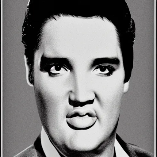 Image similar to photo of Elvis, photomat, black and white, photobooth