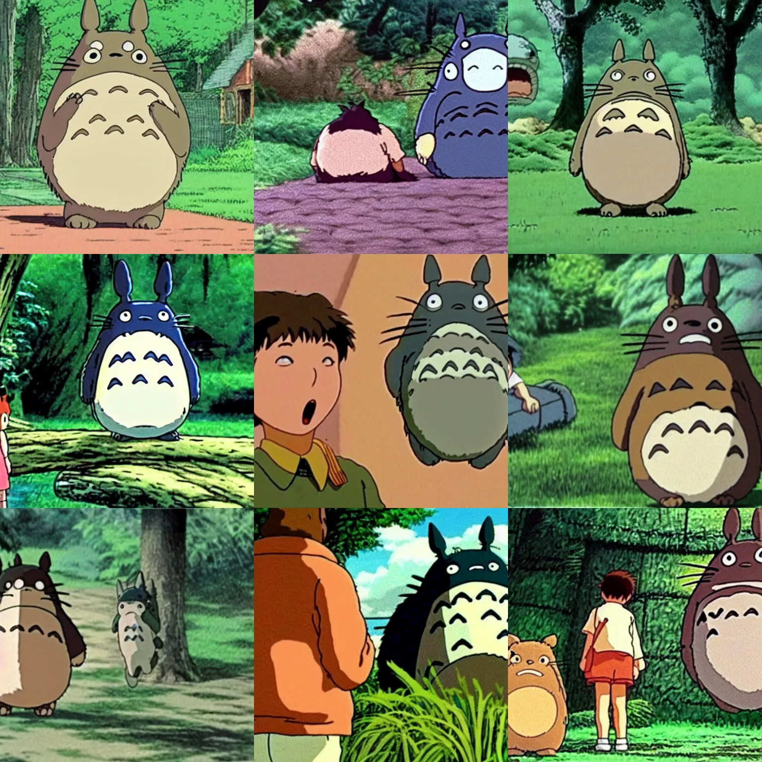 Prompt: A still of Doug Funny in My Neighbor Totoro (1988)