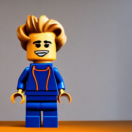 Prompt: Gordon Ramsay, a Lego figure of Gordon Ramsay, detailed product photo