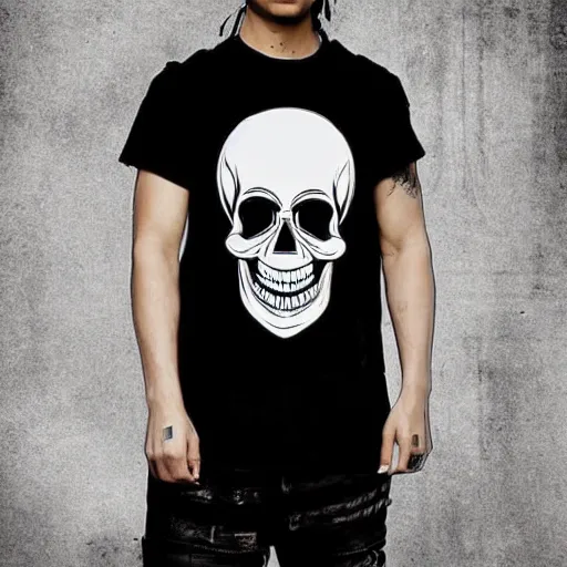 Image similar to pinterest skull modern streetwear design greenlight | cyberpunk color