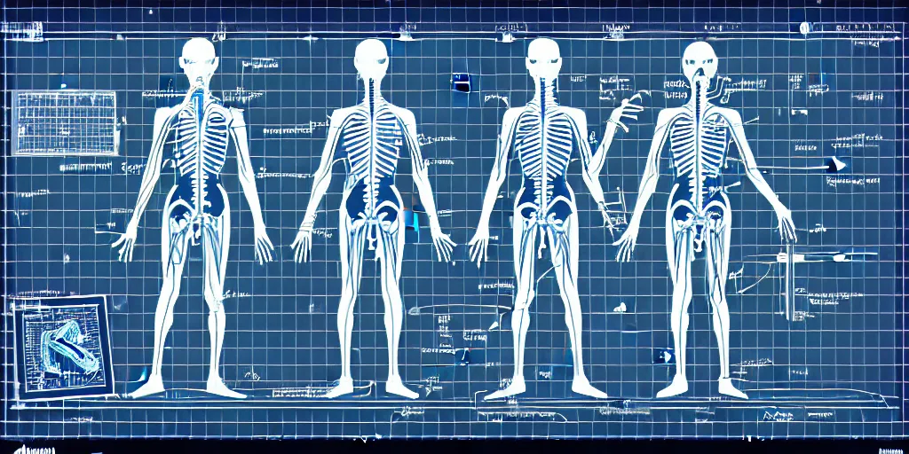 Image similar to technical diagram blueprint of anthropomorphic anatomical sip technician, performance enhanced salesman anatomy, snake oil sip tech technical blueprint plan