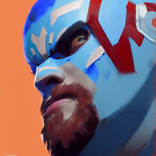 Image similar to greg manchess portrait painting of yondu udonta as overwatch character, medium shot, asymmetrical, profile picture, organic painting, sunny day, matte painting, bold shapes, hard edges, street art, trending on artstation, by huang guangjian and gil elvgren and sachin teng