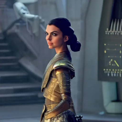 Image similar to victoria justice as princess padme in star wars episode 3, 8 k resolution, cinematic lighting, anatomically correct