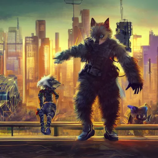 Image similar to high - resolution photograph from a cyberpunk era furry fandom convention ( midwest furfest 2 0 4 7 ), taking place after the genetic revolution and quantum singularity. photorealistic.