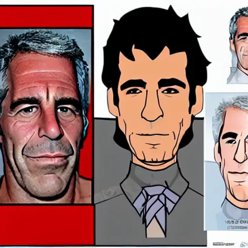 Prompt: jeffery epstein, character model sheet, disney, 2 d,