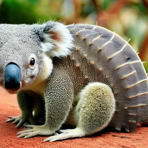 Prompt: Koala-Armadillo Hybrid