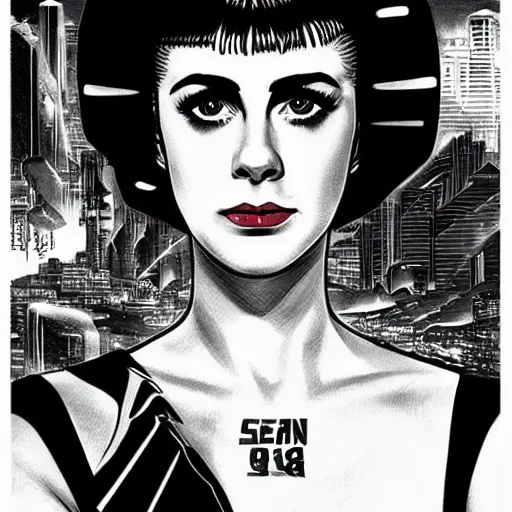 Image similar to sean young blade runner 1982 by Tristan Eaton Stanley Artgerm