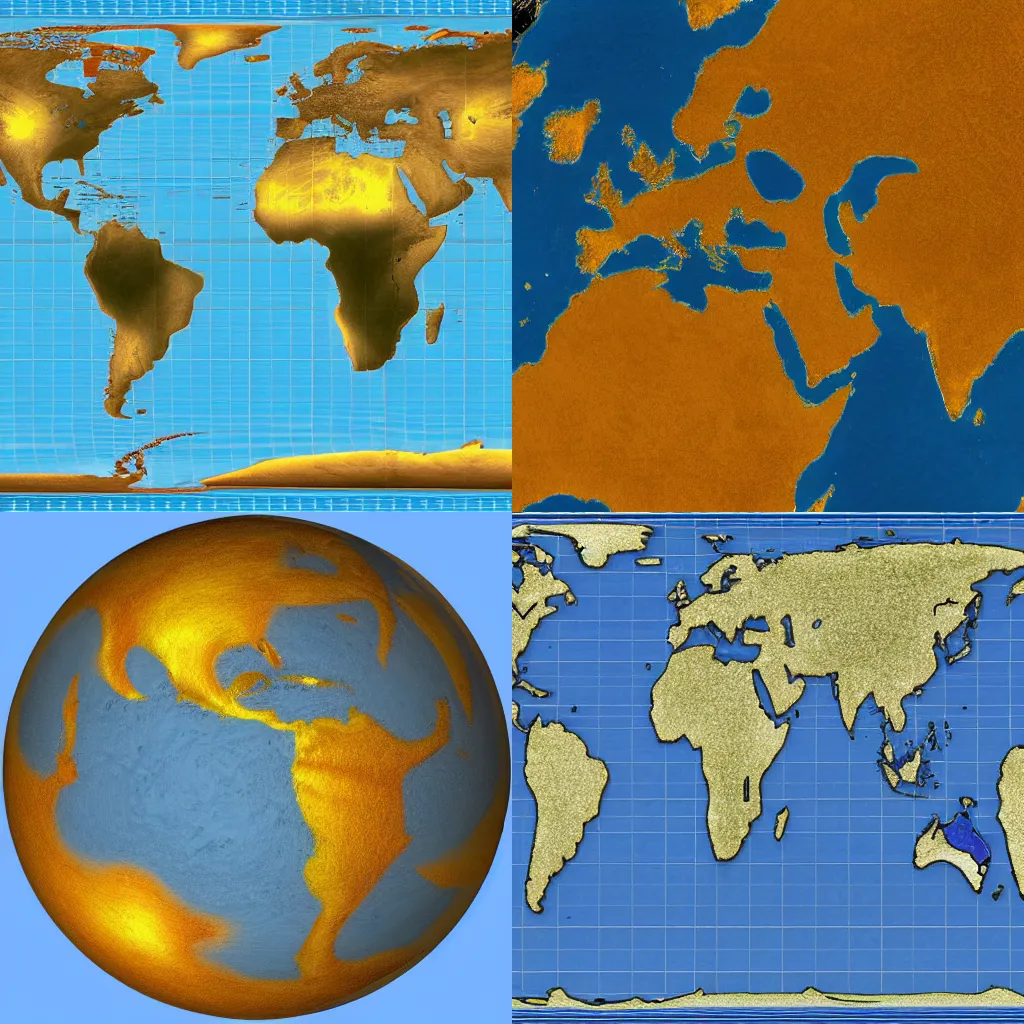 Prompt: planet map texture
